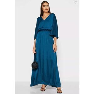Mango Plunge Dress Long V-Neck